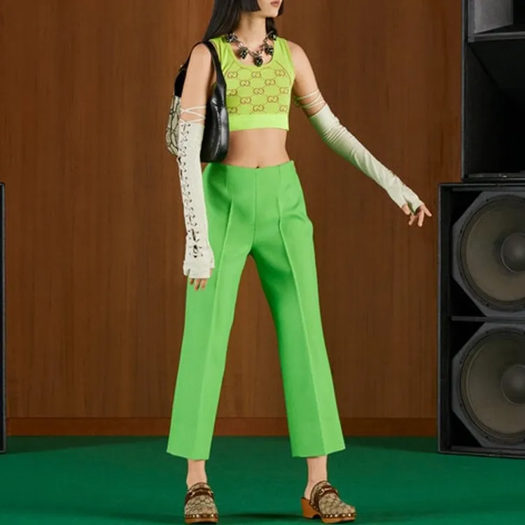 GUCCI Gg Jacquard Sleeveless Cropped Top-1
