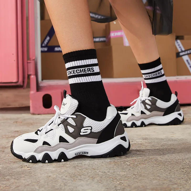 Skechers D'lites 2.0 'Black White Grey' Women's-6