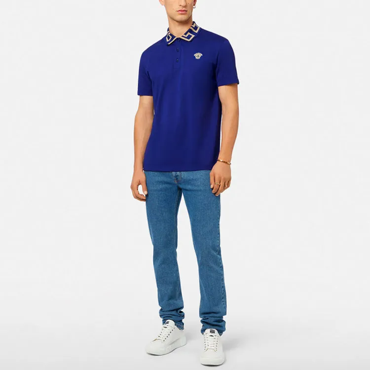 VERSACE VERSACE SS22 Polo Shirt Men's Blue-1