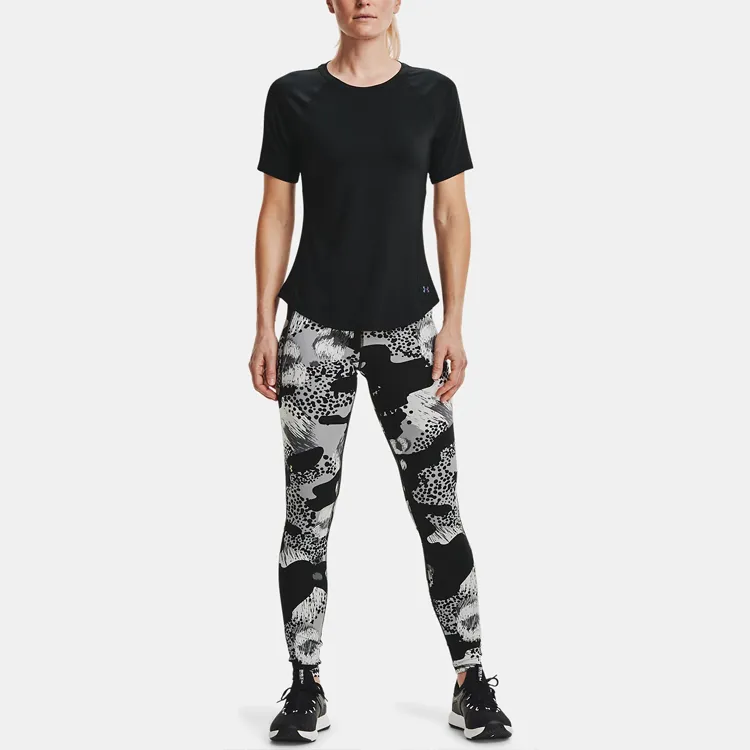Under Armour RUSH Raglan Sleeve T Shirt Women's Black-2