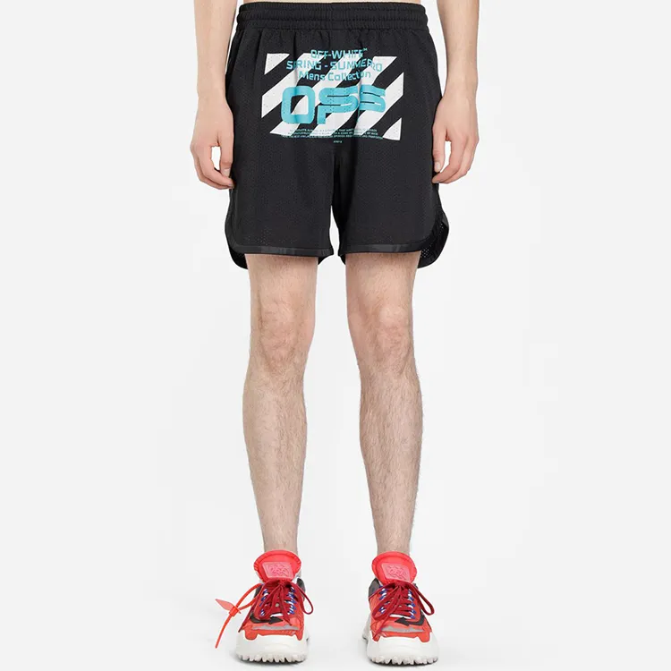 OFF WHITE Wavy Line Mesh Shorts-2