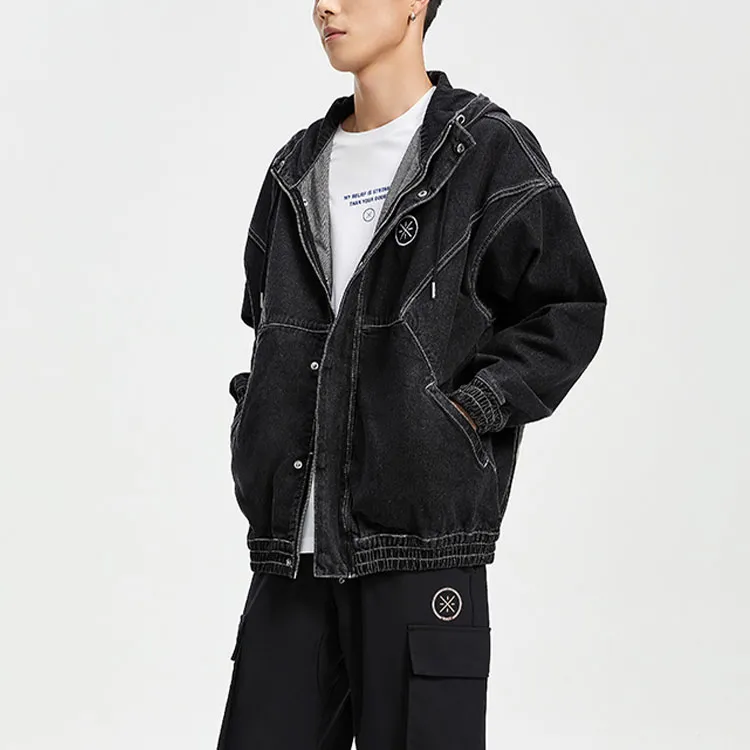 LiNing Denim Jacket Men's Black-4