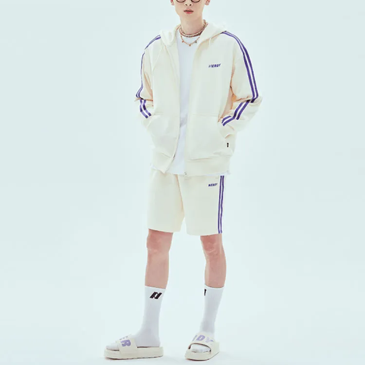Nerdy Casual Shorts Unisex Cream-4