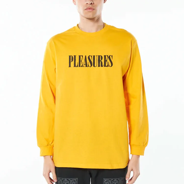 PLEASURES Tickle Logo Long Sleeve Tee-1