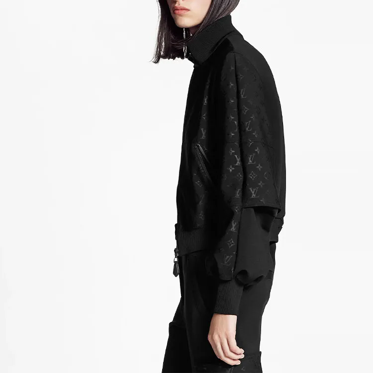 LOUIS VUITTON Embossed Monogram Zip Up Jacket-3