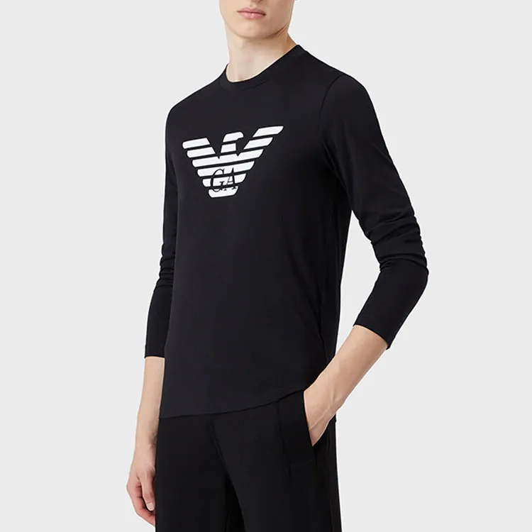 EMPORIO ARMANI Chest logo Long sleeve T shirt-3