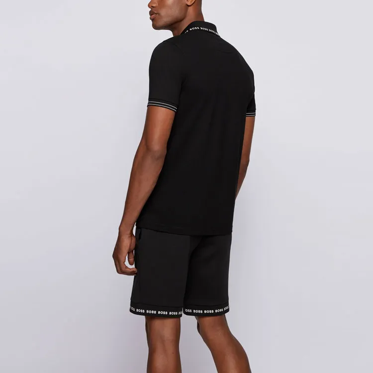 HUGO BOSS Short Sleeved Polo Shirt Men's Black-4