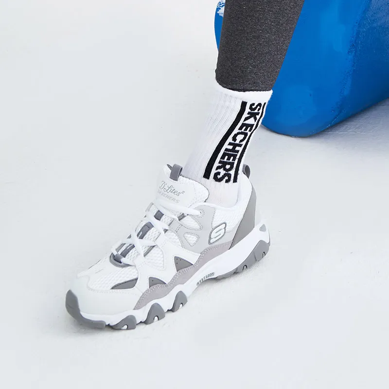 Skechers D'lites 2.0 Grey/White Women's-6