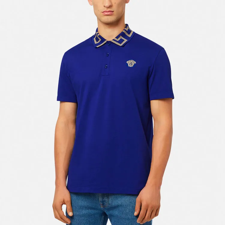 VERSACE VERSACE SS22 Polo Shirt Men's Blue-2