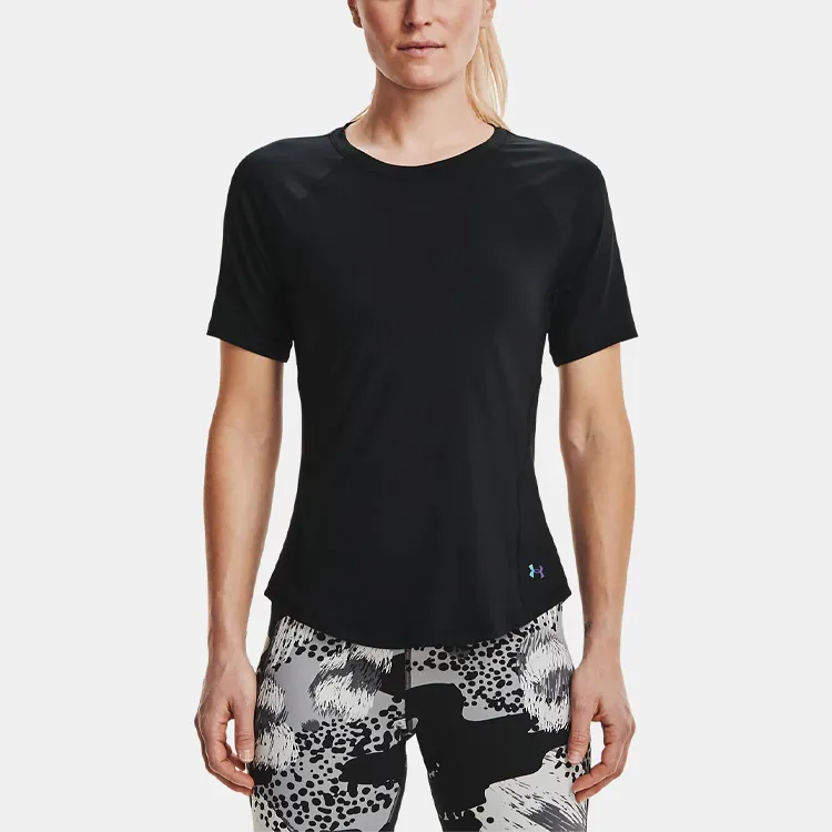 Under Armour RUSH Raglan Sleeve T Shirt Women's Black-3