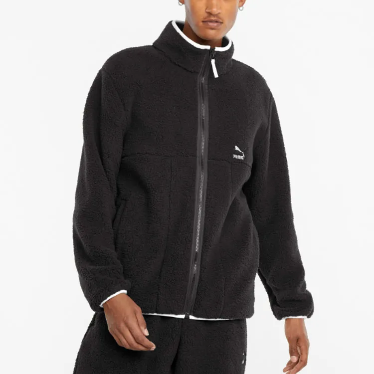 PUMA CLASSICS Boa Velvet Jackets Men Black-3