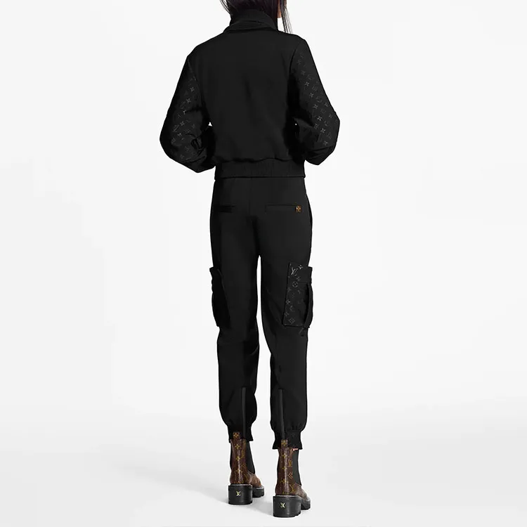 LOUIS VUITTON Embossed Monogram Zip Up Jacket-4