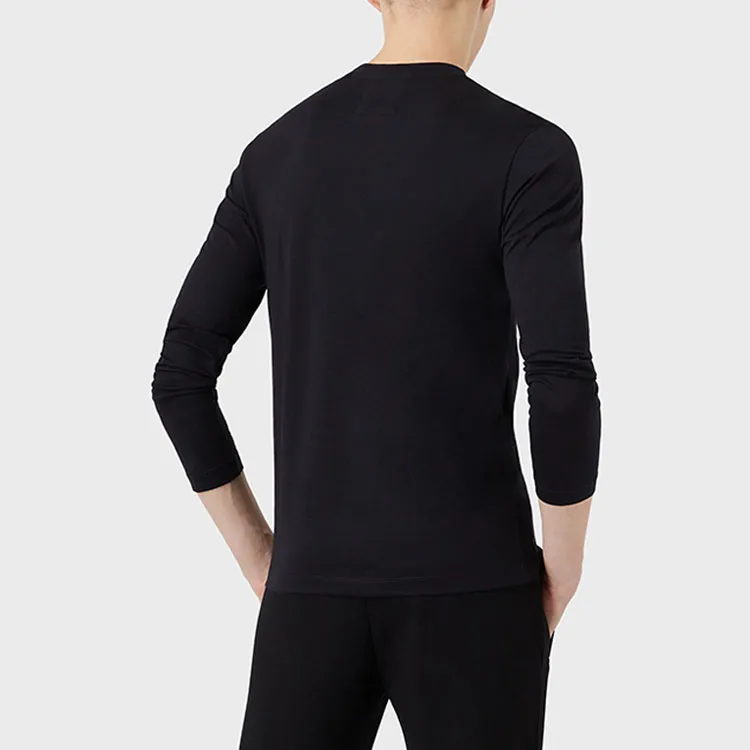 EMPORIO ARMANI Chest logo Long sleeve T shirt-4