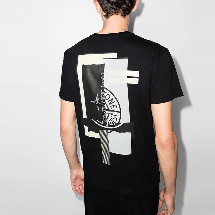STONE ISLAND T Shirts Men Black-4