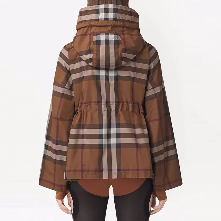 Burberry Hooded Jacket 'Dark Brown Check'-2