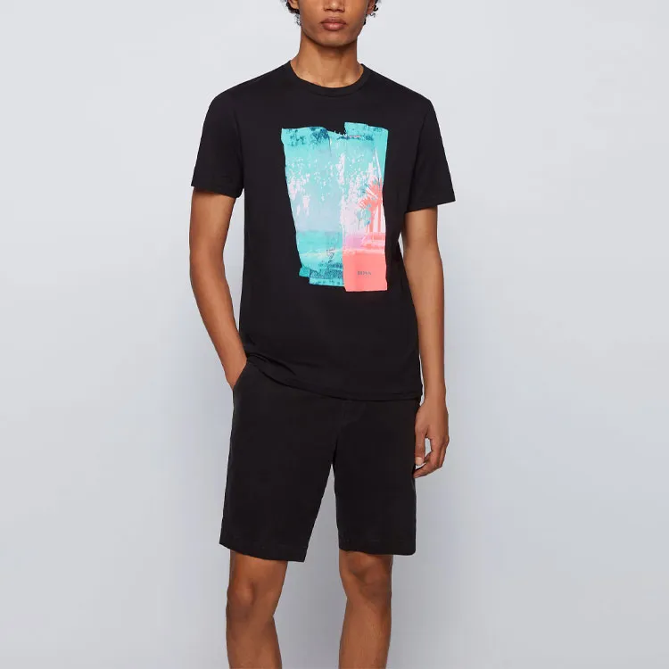 HUGO BOSS T Shirts Men Black-2