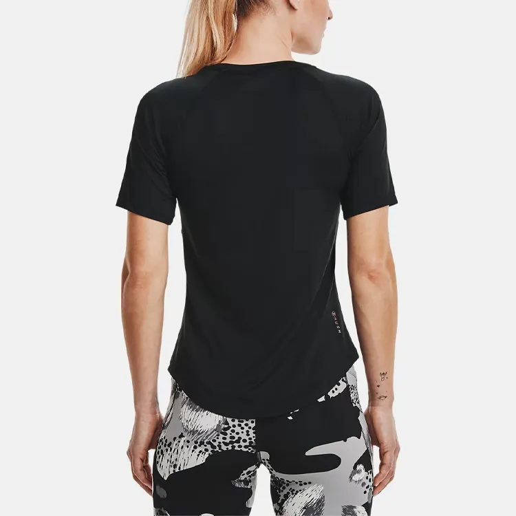 Under Armour RUSH Raglan Sleeve T Shirt Women's Black-4
