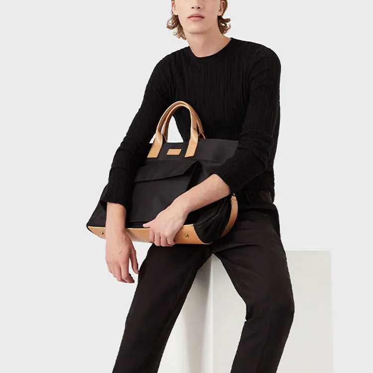 EMPORIO ARMANI SS22 Slim Fit Knitwear Men's Black-2