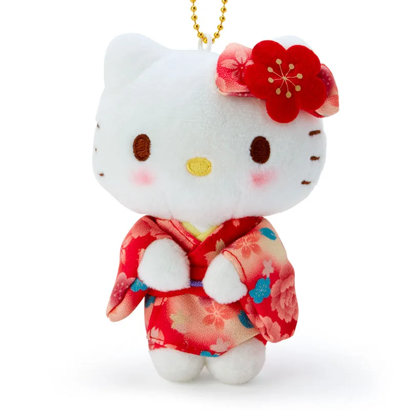 Sanrio Hello Kitty Gradient Kimono Dolls Plush Pendant 12cm High-1
