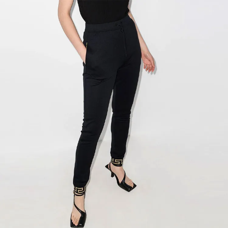 VERSACE Knitted Sweatpants Women's Black-2
