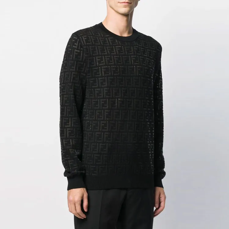 FENDI Allover Ff Jacquard Crewneck Jumper-4