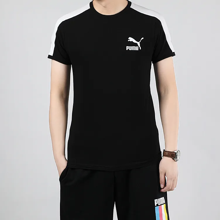 PUMA Set in Sleeve T Shirt Men's Black-2