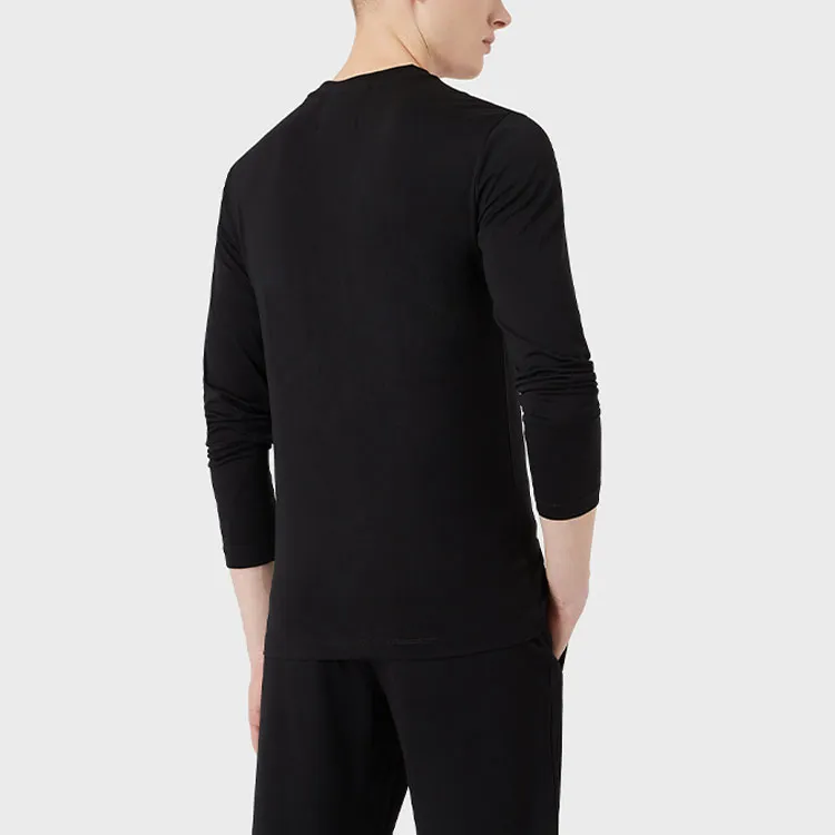 EMPORIO ARMANI Chest logo Long sleeve T shirt-5