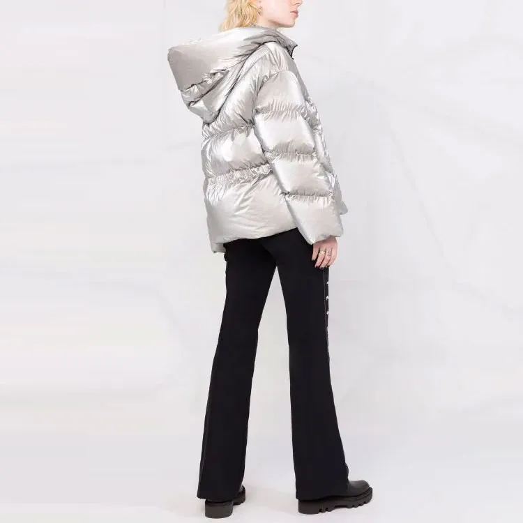Moncler Frele Short Down Jacket Coat 'Silver'-2
