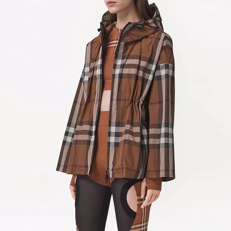 Burberry Hooded Jacket 'Dark Brown Check'-3