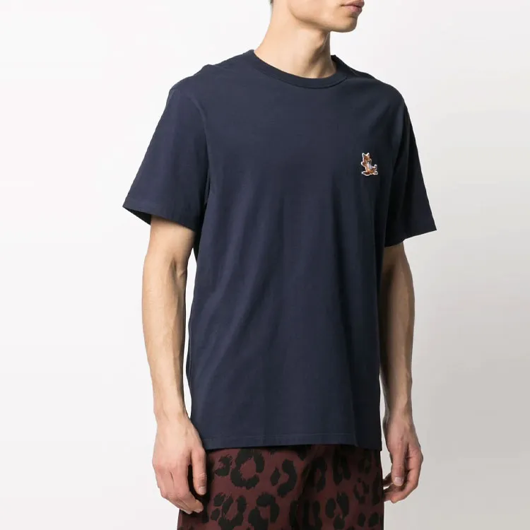 Maison Kitsune T Shirts Unisex Dark Blue-3