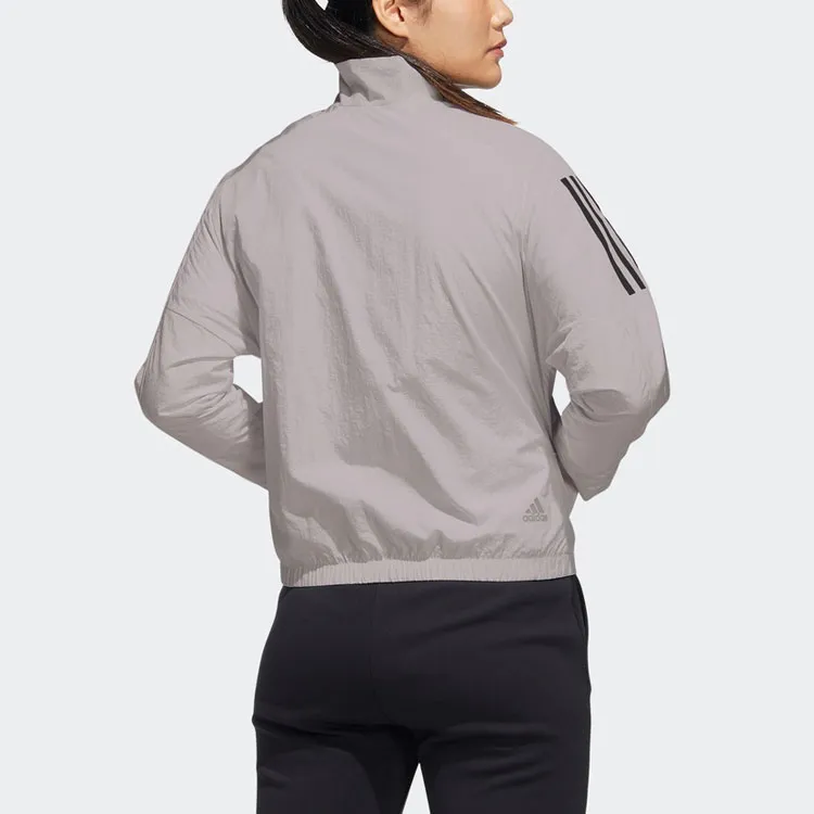 adidas Women'ss Side Stripe Casual Sport Jacket Gray-3