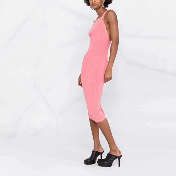 BALMAIN Sleeveless Dresses Women's Pink-1