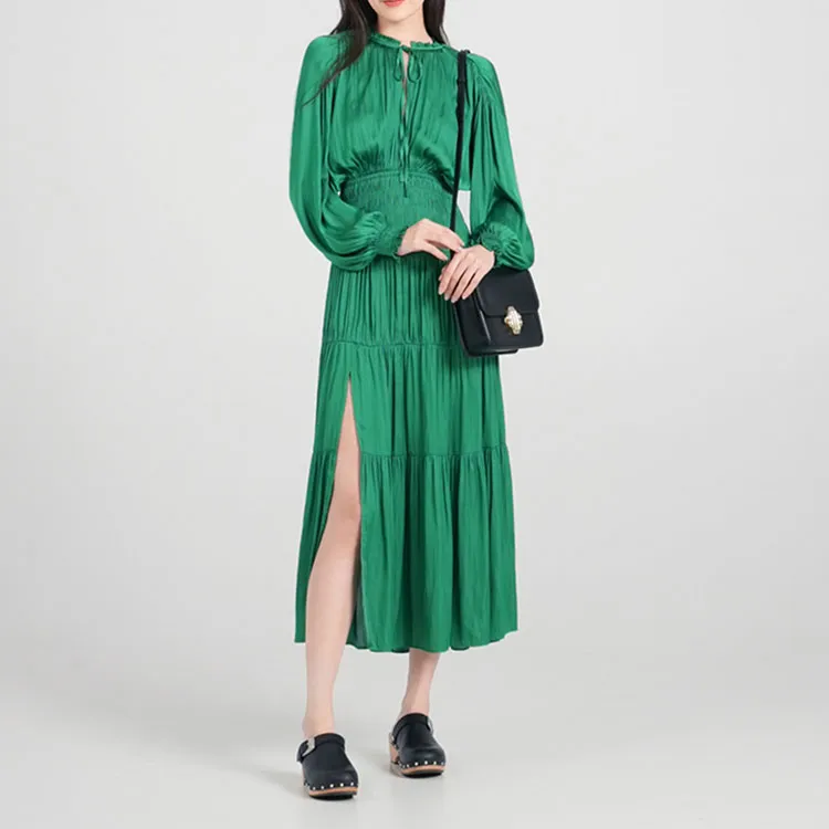 Maje Long Sleeved Dresses Women's Green-3