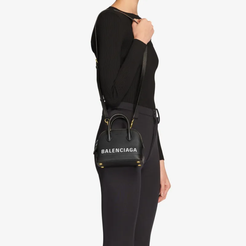 Balenciaga Ville Top Handle Bag Xxs Black-7