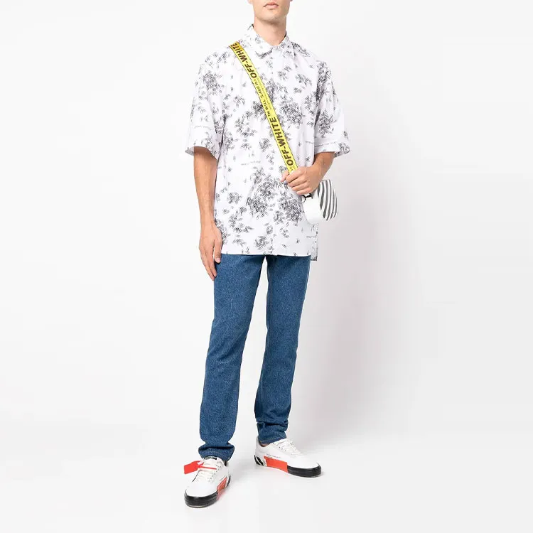 Off Paperclip print Cotton Shirt-1
