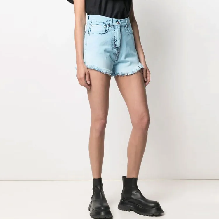 MSGM Delave Denim Shorts-2