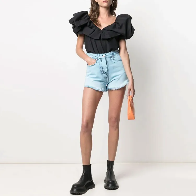 MSGM Delave Denim Shorts-1