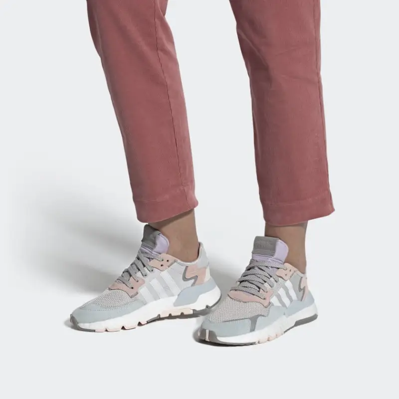 Adidas Nite Jogger Grey Pink Tint Women's-6