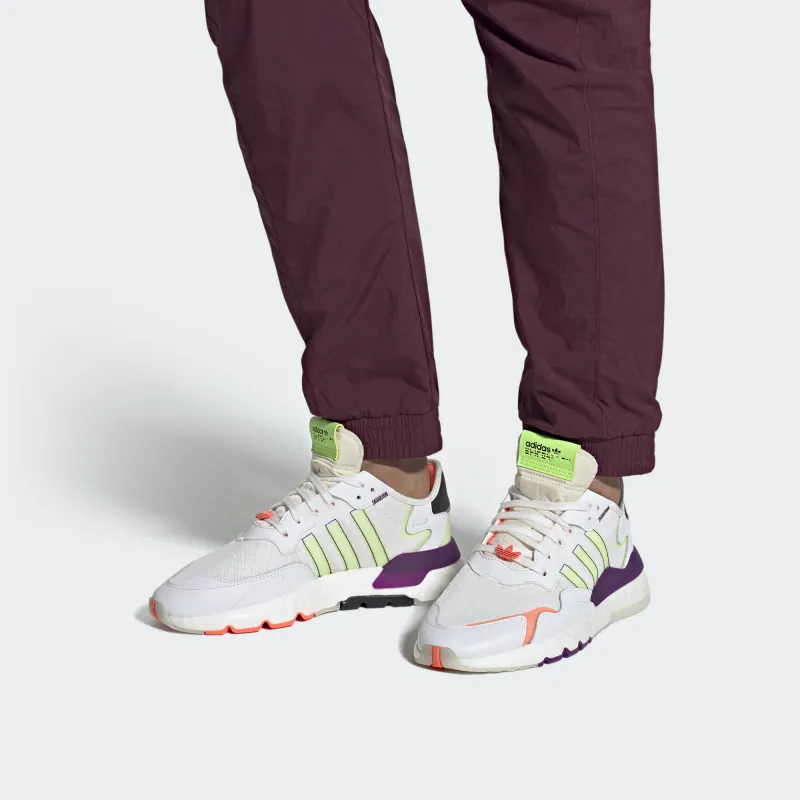 Adidas Originals Nite Jogger 'White Green Purple'-5