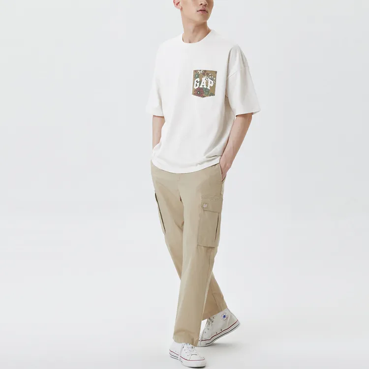 GAP SS23 T-Shirts Unisex Gray White-2