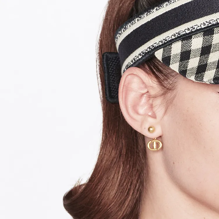 DIOR Brass Earrings Women's Gold-1