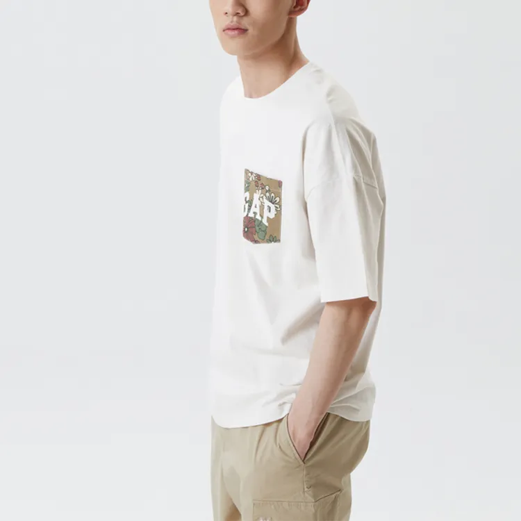 GAP SS23 T-Shirts Unisex Gray White-3
