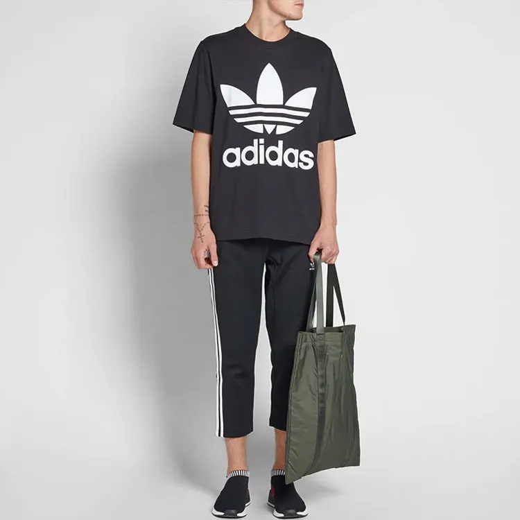 Adidas Originals Drop Shoulder Sleeve T Shirt Men's Black-2