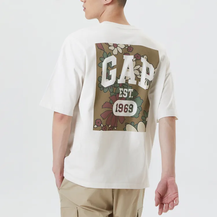 GAP SS23 T-Shirts Unisex Gray White-4