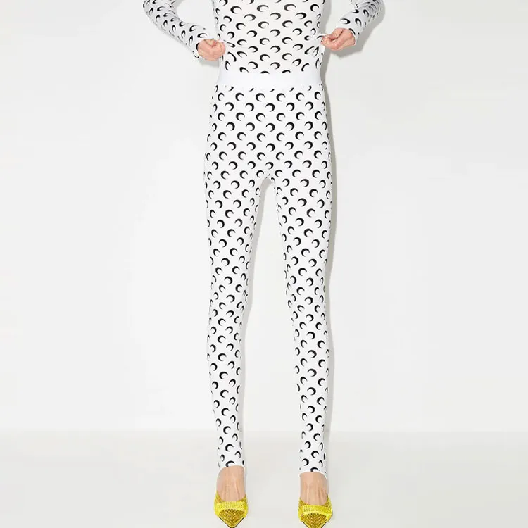 Marine Serre Crescent Moon print Leggings-2