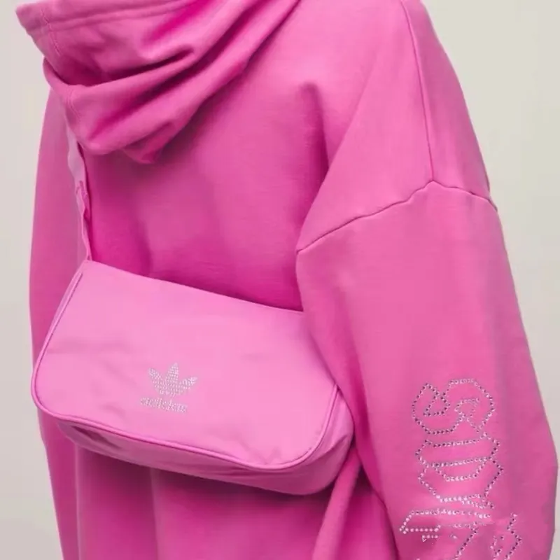 Adidas Originals Polyester Shoulder Bag Handbag Women's Pink-4