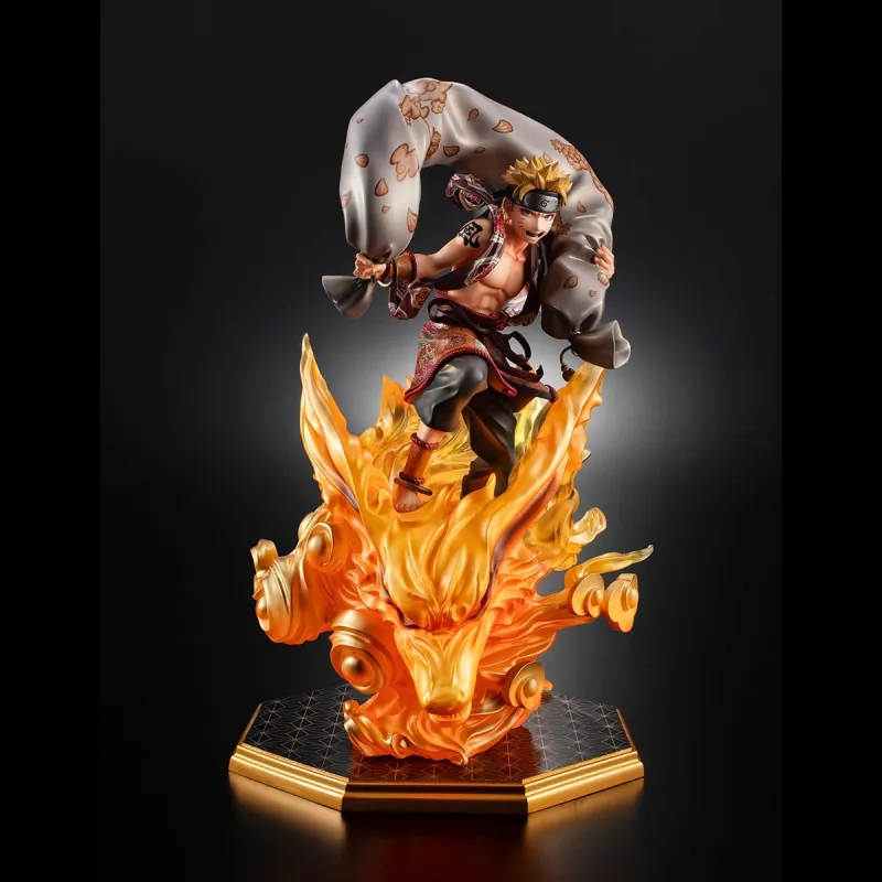 MegaHouse GEM MH Naruto, Wind God Lightning God Naruto Sasuke 2.0 Set Scale Figures 28cm-12
