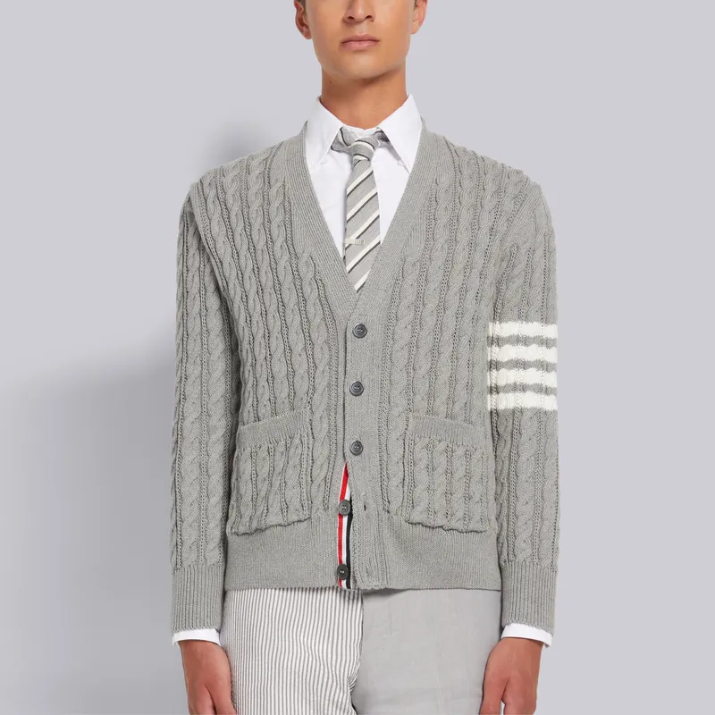 THOM BROWNE Knitwear Men Gray-3