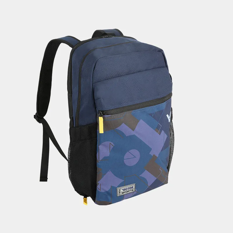 VICTOR Badminton Bags 3 Pcs Sporty Style Backpack Navy Blue Unisex Independent Shoe Compartment Side Storage Pocket-1