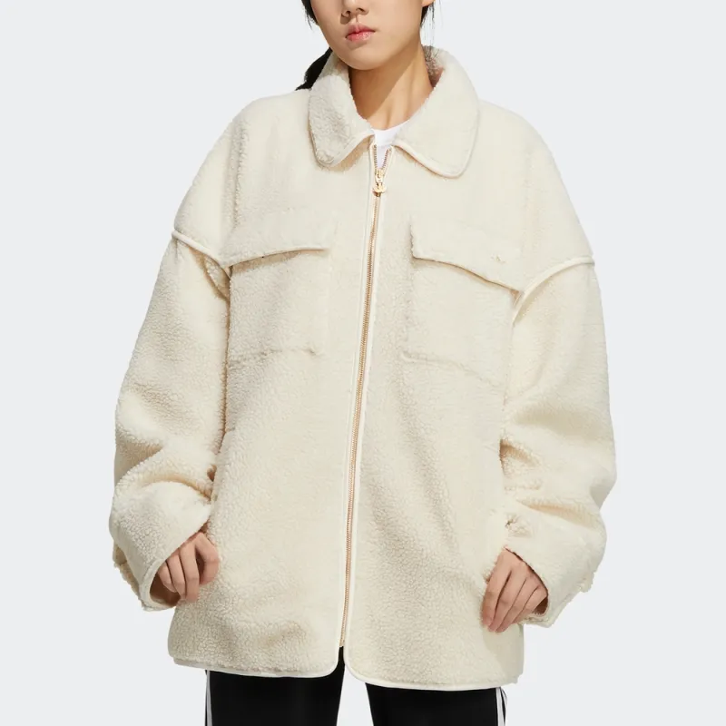 Adidas Originals Velvet Jackets Women's White-2